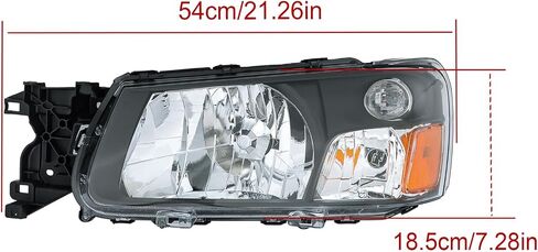 Silscvtt 1 Pair of Driver and Passenger Side Replacement for Subaru Forester 2003-2004 Black Housing Reflector Halogen Black Headlights Assembly in Saudi Arabia