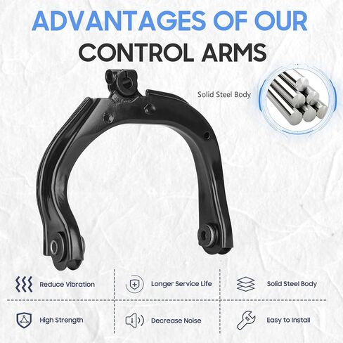 Front Control Arms Suspension Kit for 2004-2007 Chevrolet Trailblazer (EXT), 2004-2008 GMC Envoy XL XUV, 2004-2007 Buick Rainier, 2004-2008 Isuzu Ascender, 2005-2009 Saab 9-7X (16pc) in Saudi Arabia