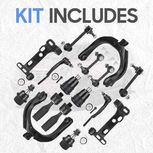 Front Control Arms Suspension Kit for 2004-2007 Chevrolet Trailblazer (EXT), 2004-2008 GMC Envoy XL XUV, 2004-2007 Buick Rainier, 2004-2008 Isuzu Ascender, 2005-2009 Saab 9-7X (16pc) in Saudi Arabia