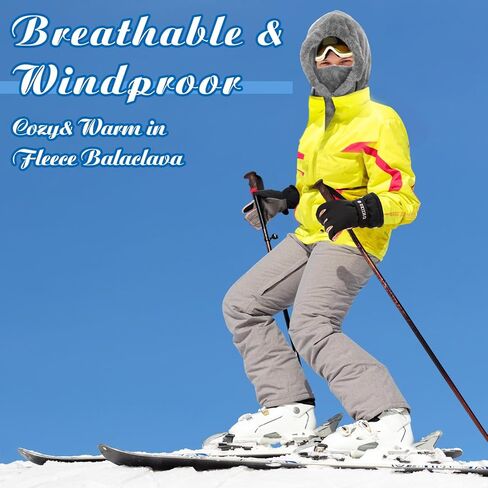 Winter Fleece Balaclava Ski Mask with Gloves Thermal Windproof Beanie Hat Balaclava Fleece Face Mask Touchscreen in Kuwait