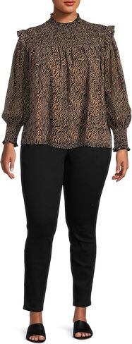 تيرا آند سكاي للسيدات | هاي رايز | 5-جيب | جينز سكيني مقاس كبير | العادية والصغيرة in Kuwait