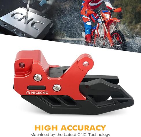 NICECNC Red Motorcycle Chain Guide Compatible with Beta 125RR 200RR 250/300 RR & XTrainer 350/390/400 RR 430/450/480 RR CNC Machined 450/525 RM 450/525 RS 525RS 2010-2025 See Fitment in Saudi Arabia