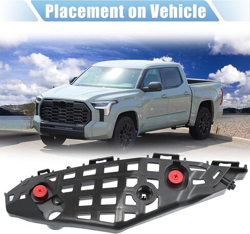 X AUTOHAUX Front Left Bumper Bracket Retainer Spacer Mounting Support for Toyota Highlander 2020-2021 No.521460E100 Plastic Black in Saudi Arabia