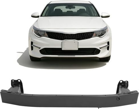 KUAFU Front Bumper Reinforcement Impact Bar Compatible with 2016-2018 Kia Optima Korea Built Vehicle w/Standard Type Bumper Cover Replacement for 64900D4100 KI1006185 Bumper Face Cross Member Steel in Saudi Arabia