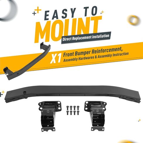 KUAFU Front Bumper Reinforcement Impact Bar Compatible with 2016-2018 Kia Optima Korea Built Vehicle w/Standard Type Bumper Cover Replacement for 64900D4100 KI1006185 Bumper Face Cross Member Steel in Saudi Arabia