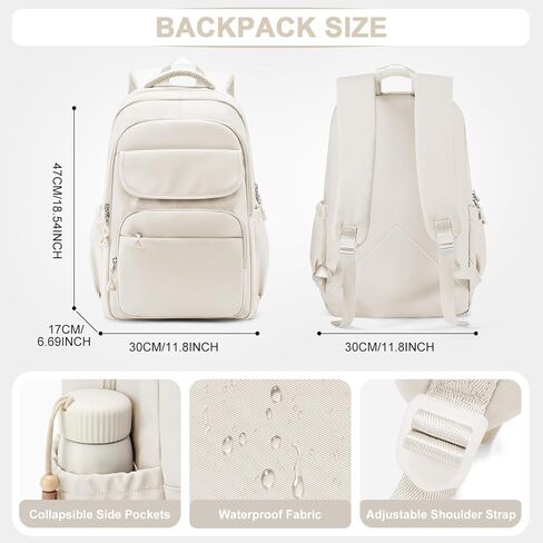 Cute School Backpack for Teens Girls Boys Waterproof School Bag Basic Backpack for College Students Multi Pocket Backpack Lightweight Casual Daypack Backpacks for Women Men（Green） in Saudi Arabia