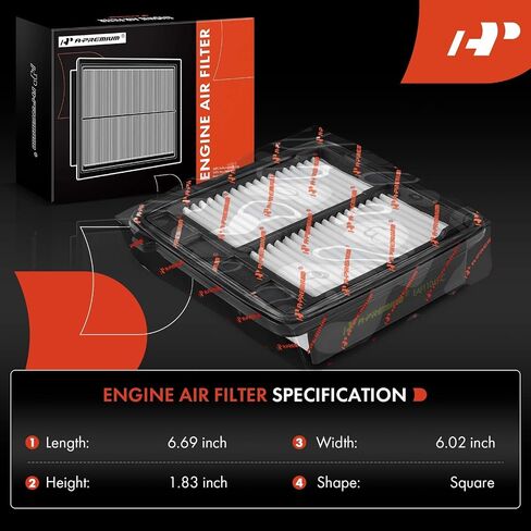 A-Premium Engine Air Filter Compatible with Honda CR-Z CRZ 2011 2012 2013 2014 2015 2016 1.5L, Replace# 17220RTW000 in Saudi Arabia