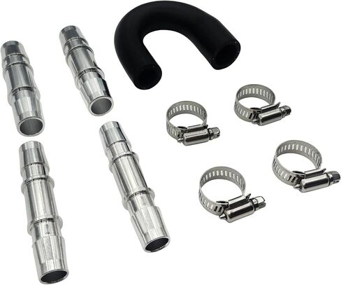 626-001 Upgrade Aluminum Engine Heater Core Bypass Kit with 5/8" 3/4" Hose Compatible with Most Common Heater Hoses in Saudi Arabia