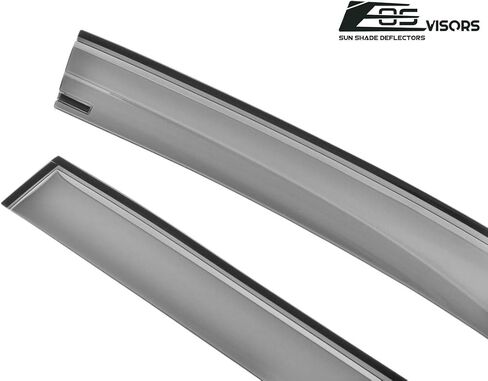 Replacement for 2016-2022 Honda Pilot | EOS Visors JDM Mugen Tape-On Style Smoke Tinted Side Vents Window Deflectors Rain Guard DWV-V78 in Saudi Arabia