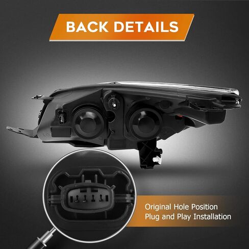 Headlight Assembly Compatible with for ford for Explorer 2016-2017 Passenger Side Black Housing Clear Lens FB5Z13008B FO2519130 in Kuwait