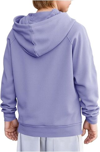 DASAYO Boys Zip Up Hoodie Long Sleeve Hooded Sweatshirt Plain Half Zip Pullover For Teens Fall Kids Clothes in Kuwait