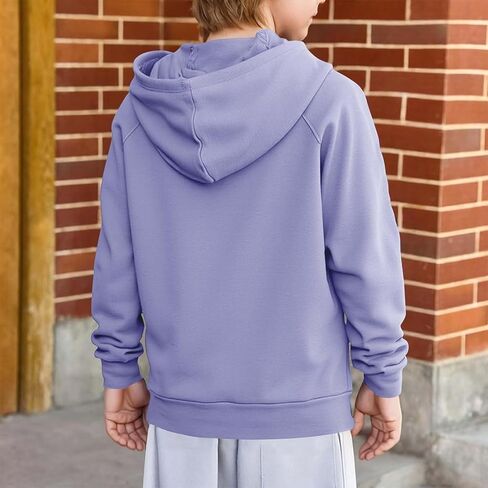 DASAYO Boys Zip Up Hoodie Long Sleeve Hooded Sweatshirt Plain Half Zip Pullover For Teens Fall Kids Clothes in Kuwait