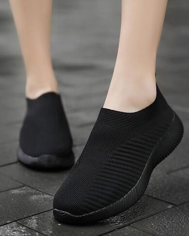 Women's Athletic Walking Shoes Slip On Casual Lightweight Breathable Mesh Tennis Workout Sneakers in Saudi Arabia
