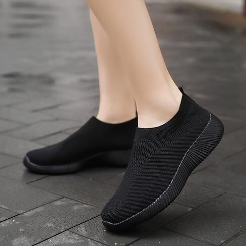 Women's Athletic Walking Shoes Slip On Casual Lightweight Breathable Mesh Tennis Workout Sneakers in Saudi Arabia
