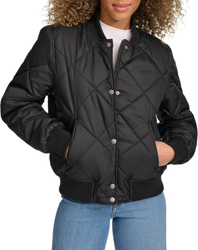 Levi's womens Women's Diamond Quilted Sherpa Lined Bomber Jacket in Saudi Arabia