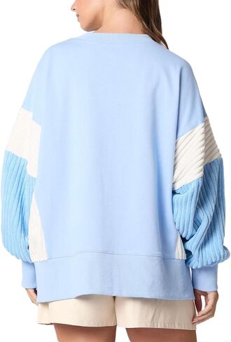 cffvdiz Oversized Christmas Sweatshirts for Women Funny Sequin Nutcracker Soldier Graphic Slit Crewneck Long Sleeve Pullover in Saudi Arabia