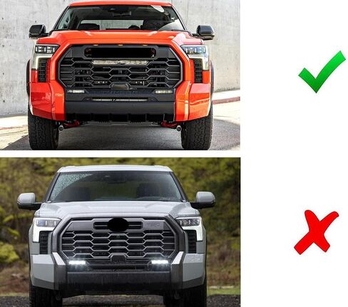 عدسة فلتر صفراء انتقائية 2500K من iJDMTOY، متوافقة مع Toyota 2022-up Tundra، 2023-up Sequoia TRD Pro OEM Grille Lightbar (تصميم غير دائم، سهل الارتداء والخلع) in Saudi Arabia