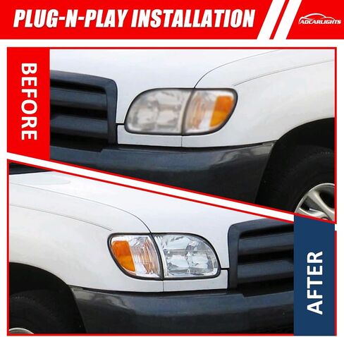 for 2001 2002 2003 2004 Toyota Tacoma Headlight Assembly 01 02 03 04 Toyota Tacoma Headlamp with Corner Signal 6Pcs Blk Lamps and Bumper Light Clear lens Chrome housing in Saudi Arabia