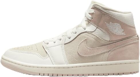 حذاء Air Jordan 1 Mid SE للسيدات (FQ1926-161، حليب جوز الهند/شراع/وردي ليجيند) مقاس 10.5 in Saudi Arabia