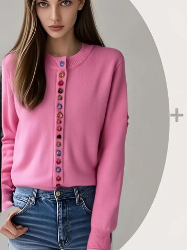 Cashmere Sweaters for Women Button Down Cardigans Soft Cozy Lightweight Wool Knit Tops 2025 Fall Winter Clothing in Saudi Arabia