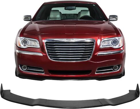 IKON MOTORSPORTS, 3PCS Front Bumper Lip Compatible with 2011-2014 Chrysler 300, 3 PCS Front Bumper Protector Body Splitter Spoiler PU Unpainted Black IKON Style in Saudi Arabia