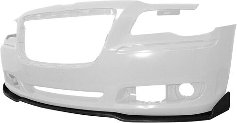IKON MOTORSPORTS, 3PCS Front Bumper Lip Compatible with 2011-2014 Chrysler 300, 3 PCS Front Bumper Protector Body Splitter Spoiler PU Unpainted Black IKON Style in Saudi Arabia