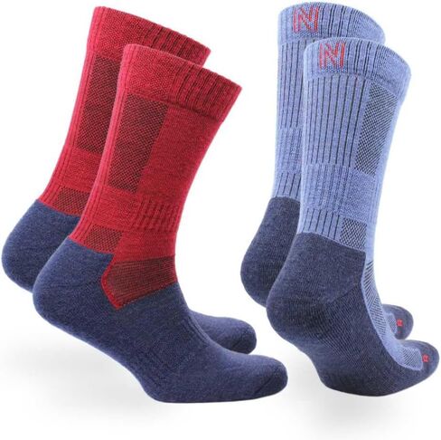 NORFOLK Leonardo Hiking, Trekking Merino Wool Mid Weight Cushioned Crew Diabetic friendly Socks, for Men and Women, 4 pack in Saudi Arabia