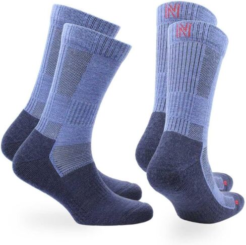 NORFOLK Leonardo Hiking, Trekking Merino Wool Mid Weight Cushioned Crew Diabetic friendly Socks, for Men and Women, 4 pack in Saudi Arabia