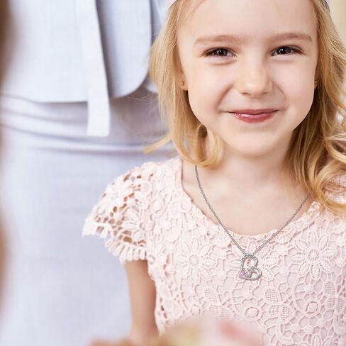Heart Cross Necklace for Girls, Initial Heart Necklace Baptism First Communion Gift for Daughter Goddaughter in Saudi Arabia