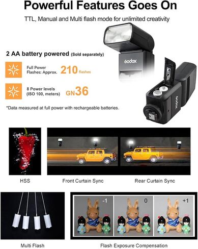 Godox TT350 Mini Thinklite TTL Flash for Canon Cameras (TT350-C for Canon with Xproll-C) in Saudi Arabia