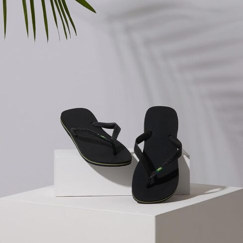 Havaianas Men's Brazil Flip Flops, Black, 11-12 Medium US in Saudi Arabia