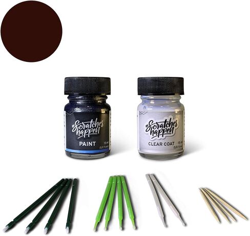 ScratchesHappen Exact-Match Touch Up Paint Kit - Magma Red Metallic (E2/M7397A) for Ford - Essential (Paint + Clear Coat) in Saudi Arabia