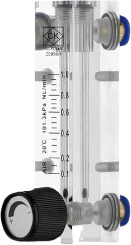 LZM-4T Acrylic Tube Flow Meter Panel Mount Adjustable Rotameter for Liquid Measurement with Control Valve(L-30-120ML-min-6mm) in Saudi Arabia