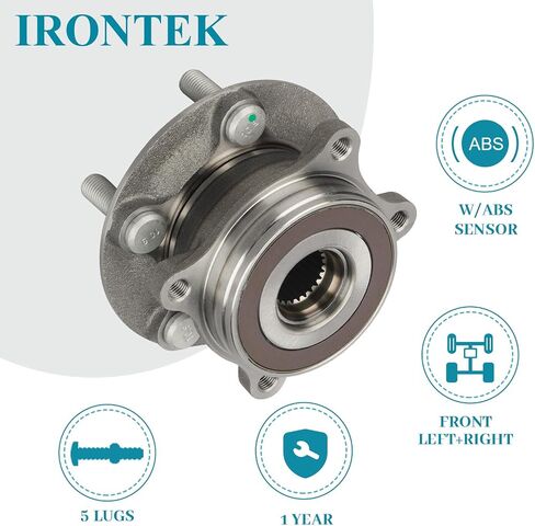 IRONTEK Front Wheel Bearing and Hub Assembly (5Lug w/ABS) 513287 Compatible for 2010-2015 Toyota Prius 2011-2017 Lexus CT200h 2012-2015 Toyota Prius Plug-in 1 PCS in Saudi Arabia