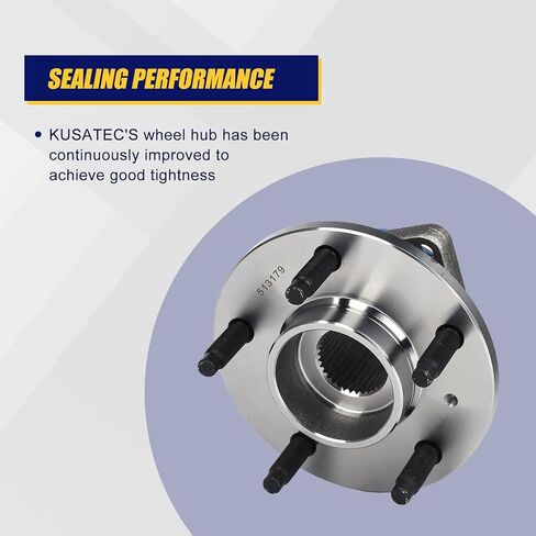 KUSATEC 513179 2pcs Front Wheel Bearing and Hub Assembly Compatible with Cadillac Seville/DeVille, Buick Century/Park Avenue/Lacrosse, Oldsmobile Intrigue, 5 Lugs w/ABS in Saudi Arabia