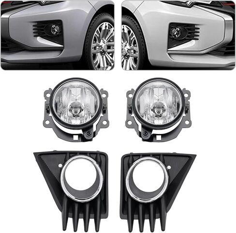 Halogen Fog Lamp Set for 2020-2022 Mitsubishi Attrage Mirage G4 LA Sedan, Pair of Front Left & Right Fog Lights Replacement in Saudi Arabia