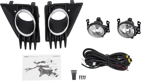 Halogen Fog Lamp Set for 2020-2022 Mitsubishi Attrage Mirage G4 LA Sedan, Pair of Front Left & Right Fog Lights Replacement in Saudi Arabia