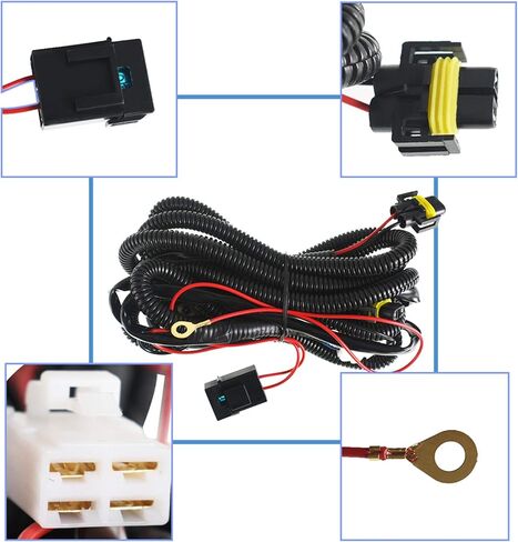 WFLNHB Driver and Passenger Side Fog Lights Assembly Replacement for 2020 2021 Nissan Sentra Clear Lens with Fog Light Covers + Wiring Harness + Switch Kits in Kuwait