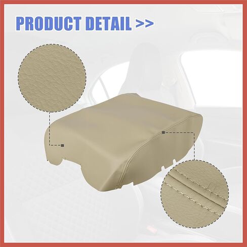 ACROPIX Car Center Console Lid Armrest Seat Box Cover Protector Replacement Microfiber Leather for Toyota Tundra 2008-2013 Beige Car Parts in Saudi Arabia