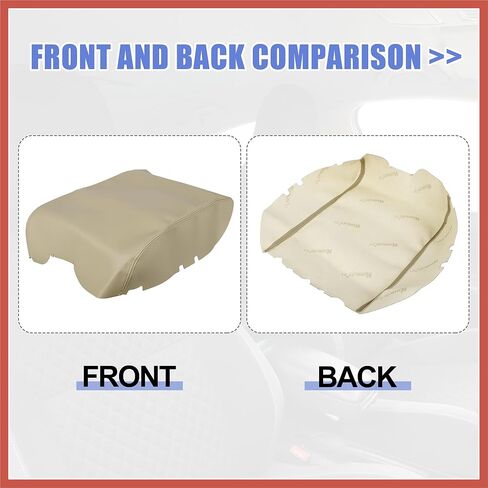 ACROPIX Car Center Console Lid Armrest Seat Box Cover Protector Replacement Microfiber Leather for Toyota Tundra 2008-2013 Beige Car Parts in Saudi Arabia