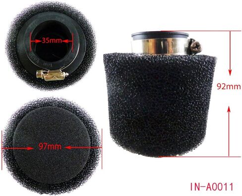 Performance Foam Air Filter Cleaner for Honda XR/CRF 50 XR50 CRF50 110cc 125cc 150cc GY6 Scooter Moped Dirt Bike (35mm, Red) in Saudi Arabia