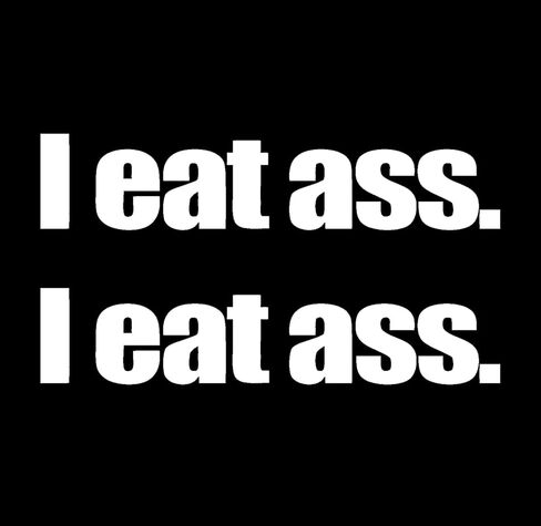 I eat Ass Decal Vinyl Sticker Funny Adult Humor Sticker for Car Truck Window Bumper Laptop White 2 Pack in Saudi Arabia