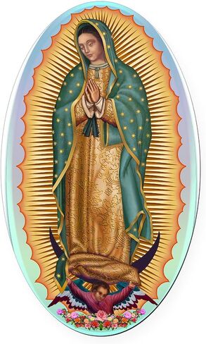 CafePress Virgin Guadalupe Oval Car Magnet, Euro Oval Bumper Magnet in Saudi Arabia
