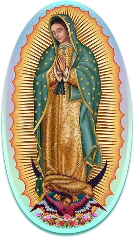CafePress Virgin Guadalupe Oval Car Magnet, Euro Oval Bumper Magnet in Saudi Arabia