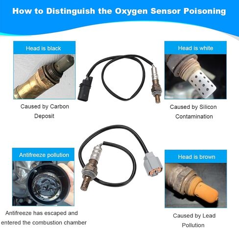 JDMON 2PCS Oxygen O2 Sensor Upstream Downstream Replacement for 2009-2012 Hyundai Sonata L4 2.4L, 2011-2013 Kia Optima Compatible with 250-24913, 250-25017 in Saudi Arabia