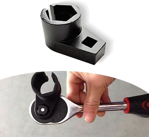 1 PC Car Offset Oxygen Sensor Socket, Waterproof Durable Metal Vehicle Offset Oxygen Sensor Plug Accessories, Universal Oxygen Sensor Offset Puller for Most Models Cars (Black) in Saudi Arabia