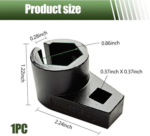1 PC Car Offset Oxygen Sensor Socket, Waterproof Durable Metal Vehicle Offset Oxygen Sensor Plug Accessories, Universal Oxygen Sensor Offset Puller for Most Models Cars (Black) in Saudi Arabia