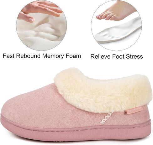 EverFoams Women's Faux Fur Bootie Slippers Ladies House Shoes with Bedroom Memory Foam and Indoor Outdoor Rubber Sole Tan, 9-10 US in Saudi Arabia
