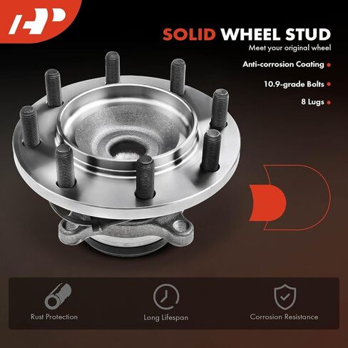 A-Premium 2 × محمل العجلة الأمامية ومجموعة المحور مع ABS و8 عروات متوافقة مع Nissan NV1500 2012-2019، NV2500 2012-2019، NV3500 2012-2019 in Saudi Arabia