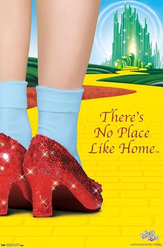 Trends International The Wizard Of Oz - ملصق حائط لا يوجد مكان مثل المنزل، مقاس 34 طولًا × 22.4 عرضًا، إصدار غير مؤطر in Saudi Arabia